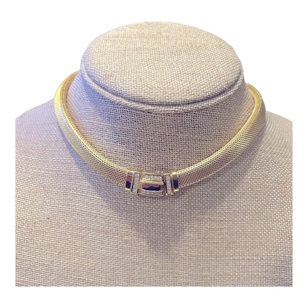 Dior Gold Geometric Choker Necklace